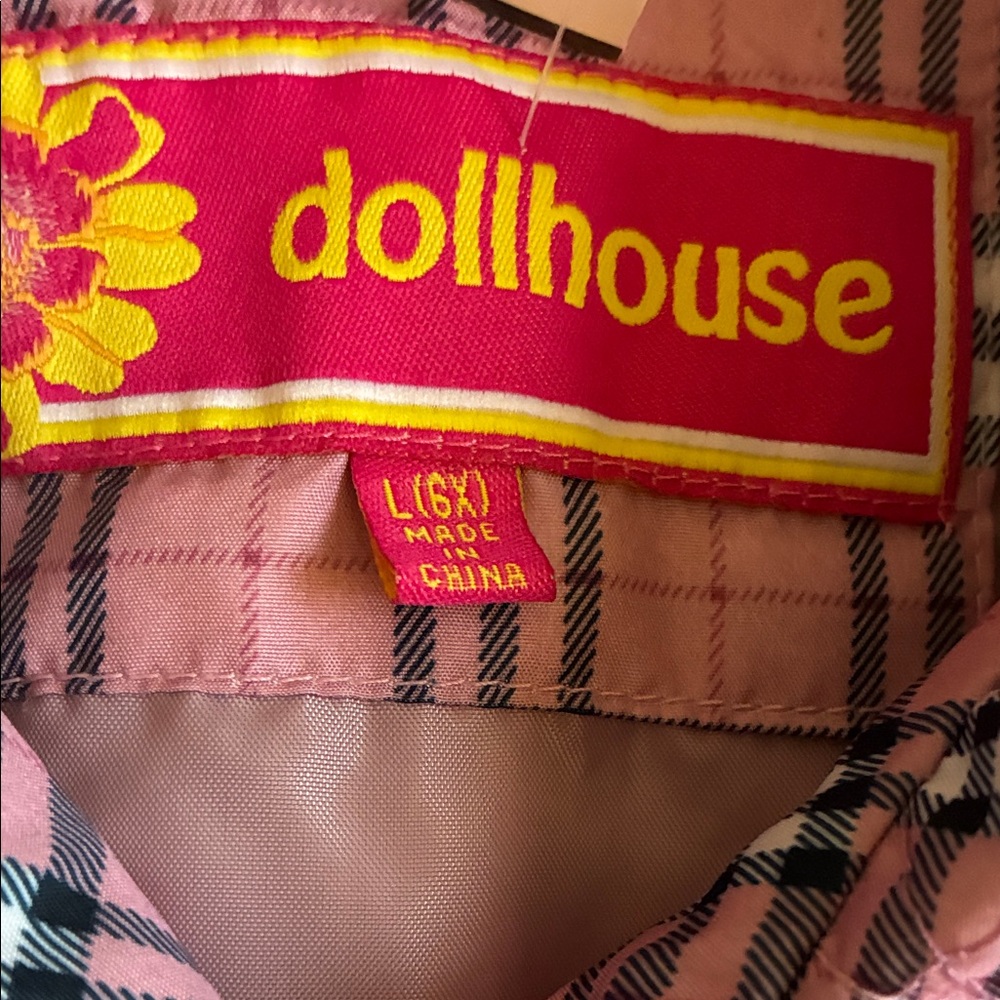 Dollhouse Pink Plaid Kids Jacket - Picture 3 of 8